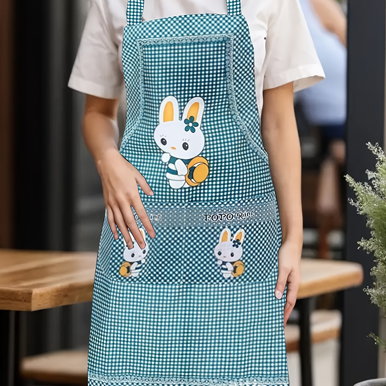 

Women's Maternity Rabbit Print Apron For Kitchen, Cooking, Best For Christmas