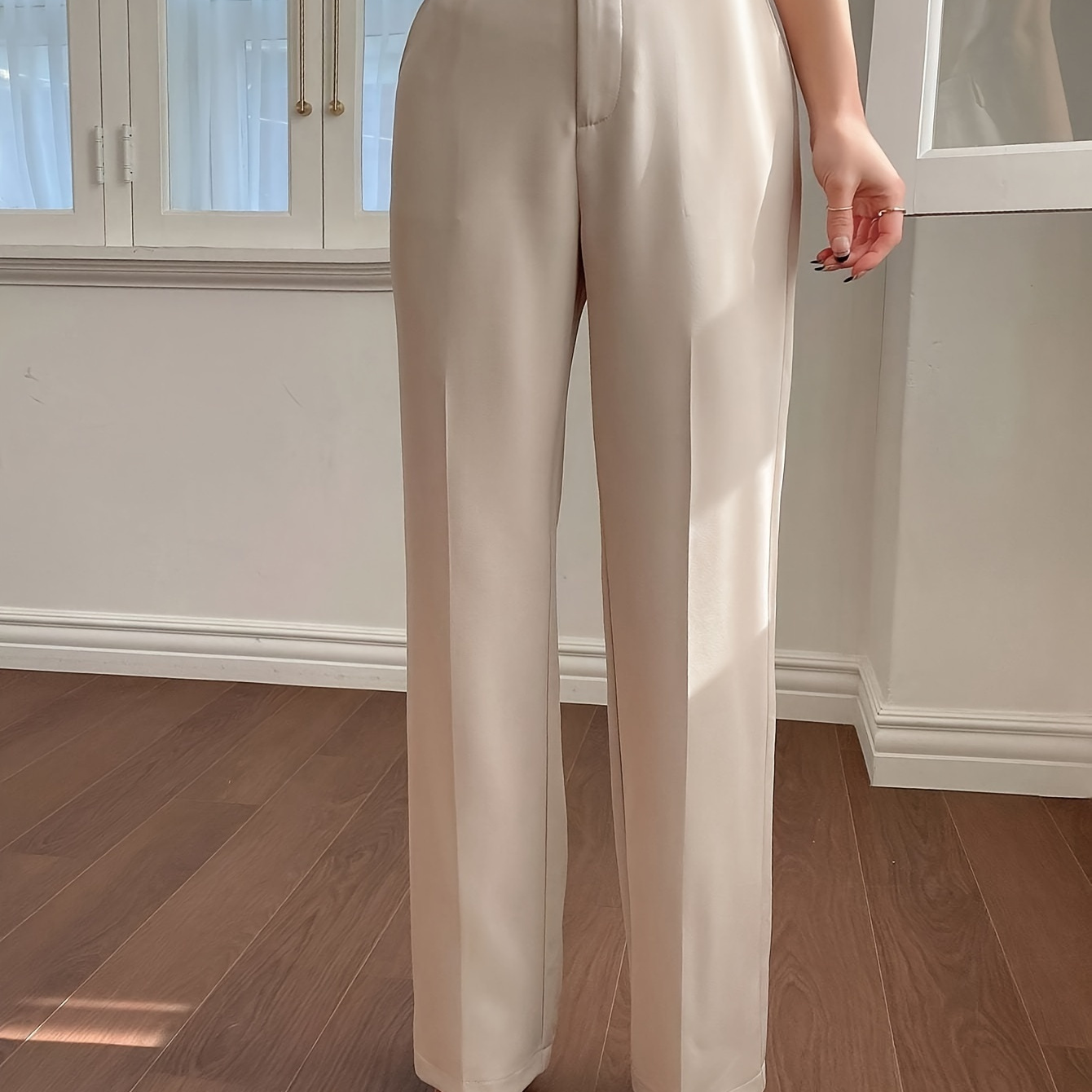 

1pc Polyester Pants For Women, , , , For /fall - And