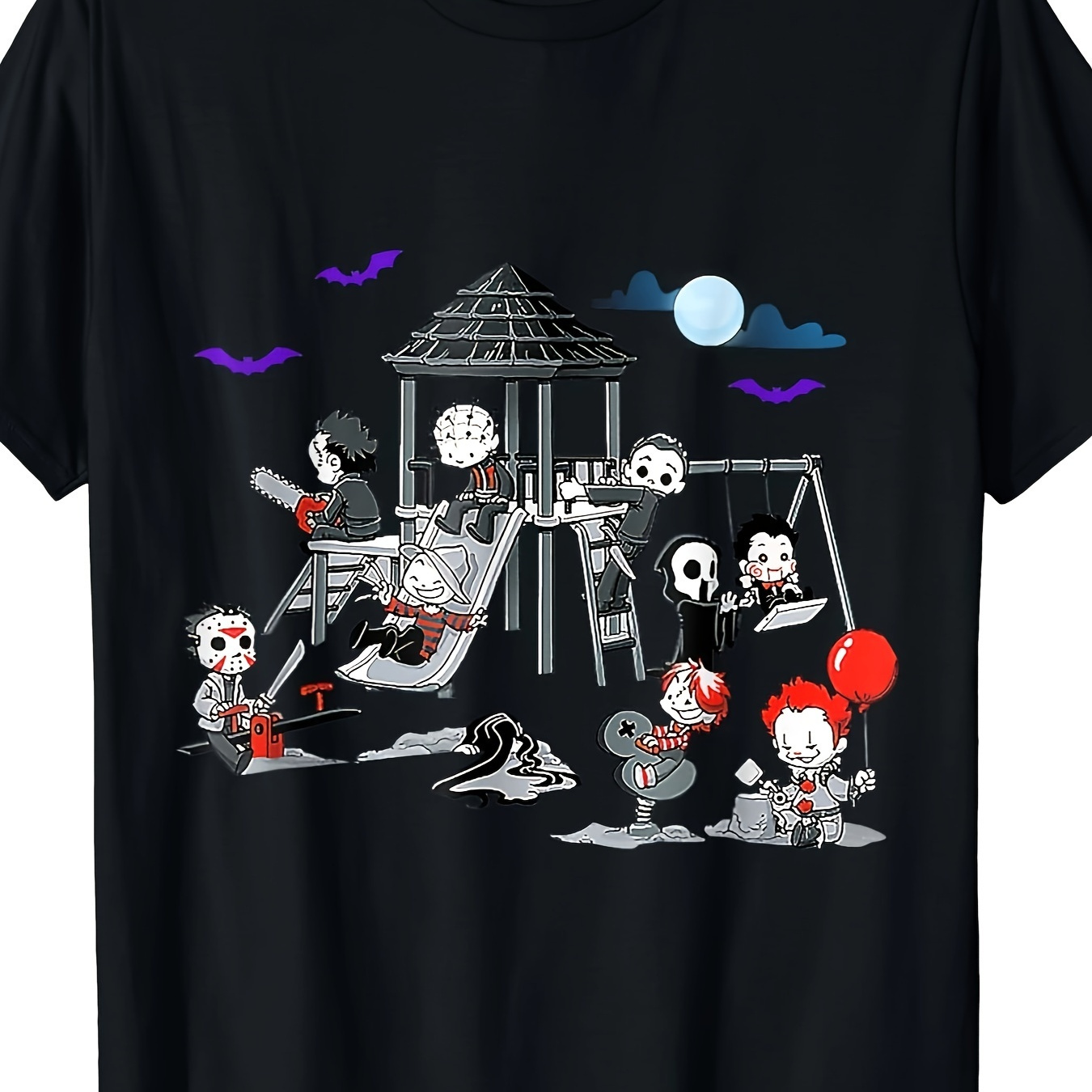 

Horror Clubhouse In Park Costume Gift T-shirt Classic Movie Characters Club