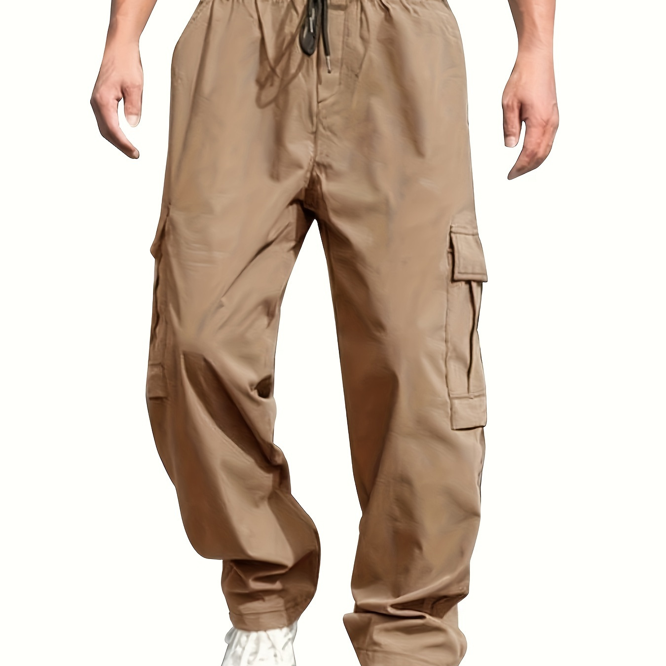 

Men's Casual Loose Overalls Work Hiking Pants Loose Style Outdoor Large Fitness Jogging Pants With Multiple Pockets