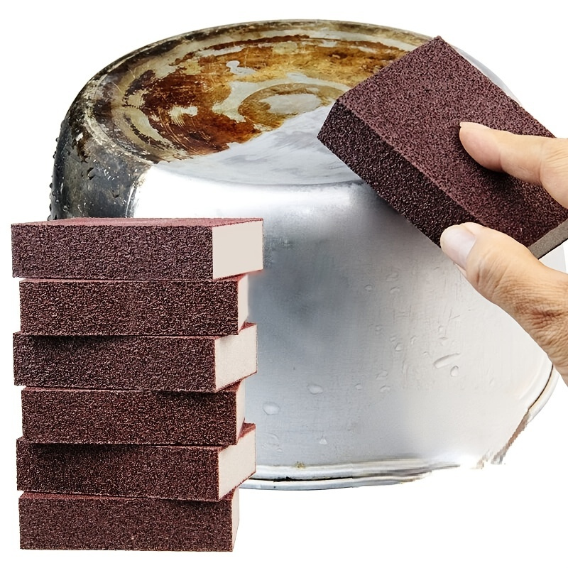 

1pc Magic Sponge Eraser: Effortlessly Clean Stove Tops, Pots & Rv Kitchens With Silicon Carbide Descaling Brush!