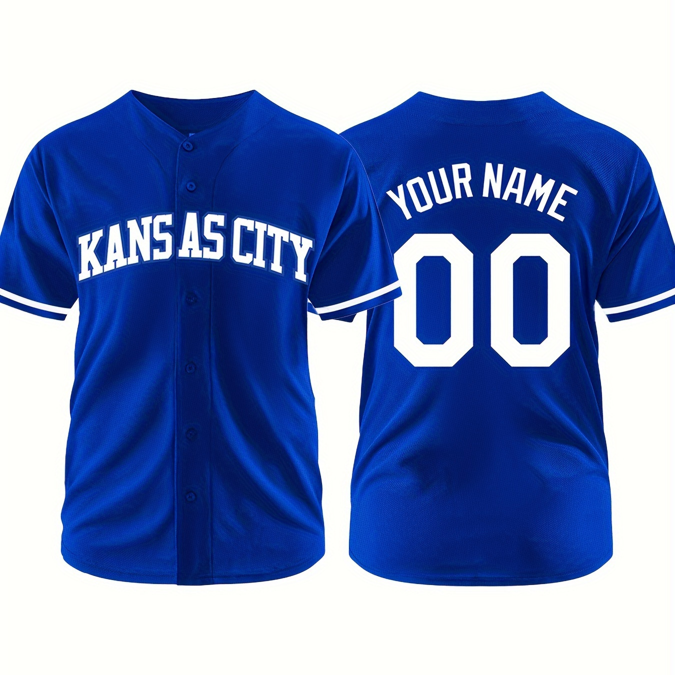 

Customized Name And Number Design, Men's Short Sleeve Loose Breathable V-neck Embroidery Baseball Jersey, Sports Shirt For Team Training