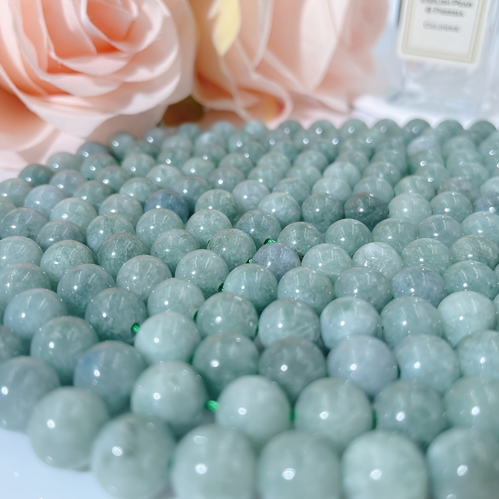 Glazed Glass Protein Chalcedony Beads For Jewelry Making Diy - Temu