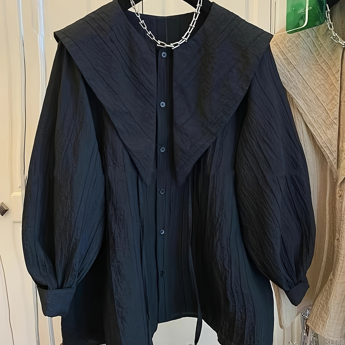 

1pc Long Sleeve For Women, 2024 /fall -fit Top Drawstring, , Regular Length Adult Shirting