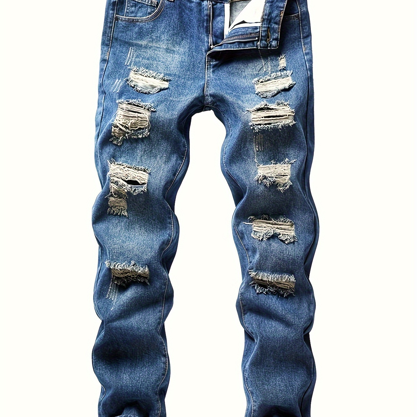 

Men's Vintage Ripped Jeans Casual Straight Leg Slim Fit Jeans Best Sellers