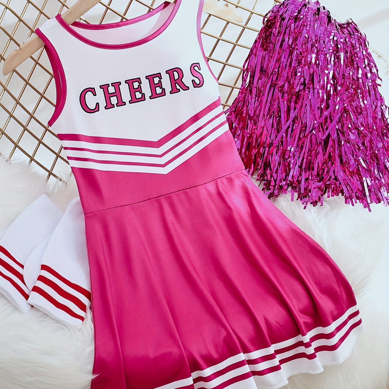 

Cheerleading Dress Cute Children's Performance Dress Girls' Party Clothing Available In Multiple Colors