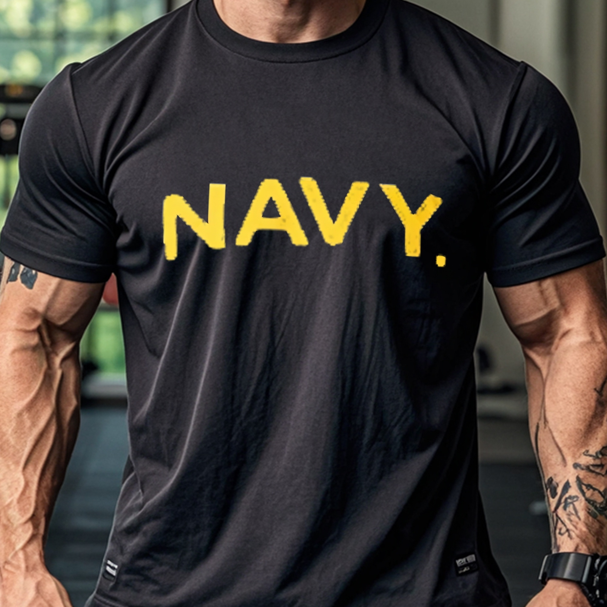 

Navy Casual Crew Neck Black T Shirts For Men Graphic Tee Original Design Soft 100% Cotton Funny Ideal For Workout Weekend Casual Going Out Breathable Ultra-soft Suitable For 4 Seasons