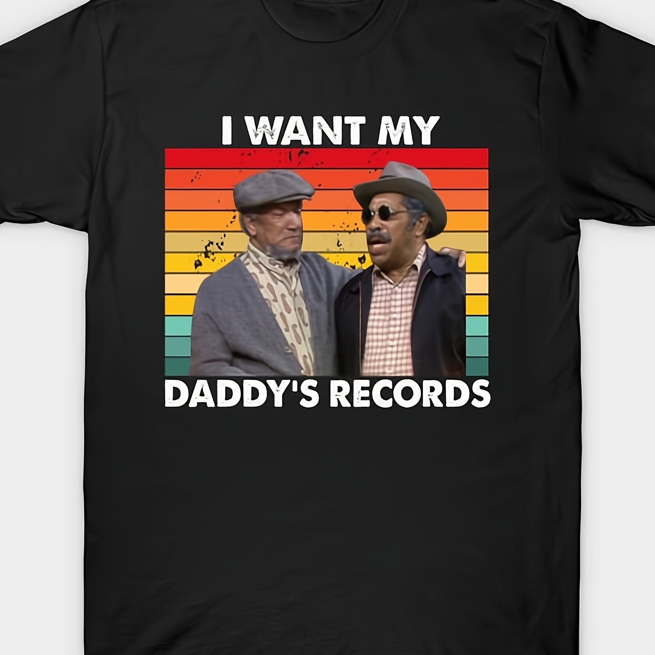 

Men's 'i Want My Daddy'' Bubba And Son Print T-shirt - Cotton, Casual Crew Neck, Short Sleeve, Comfortable , Summer Streetwear Essential, 220g, Apparel | Top | Fabric