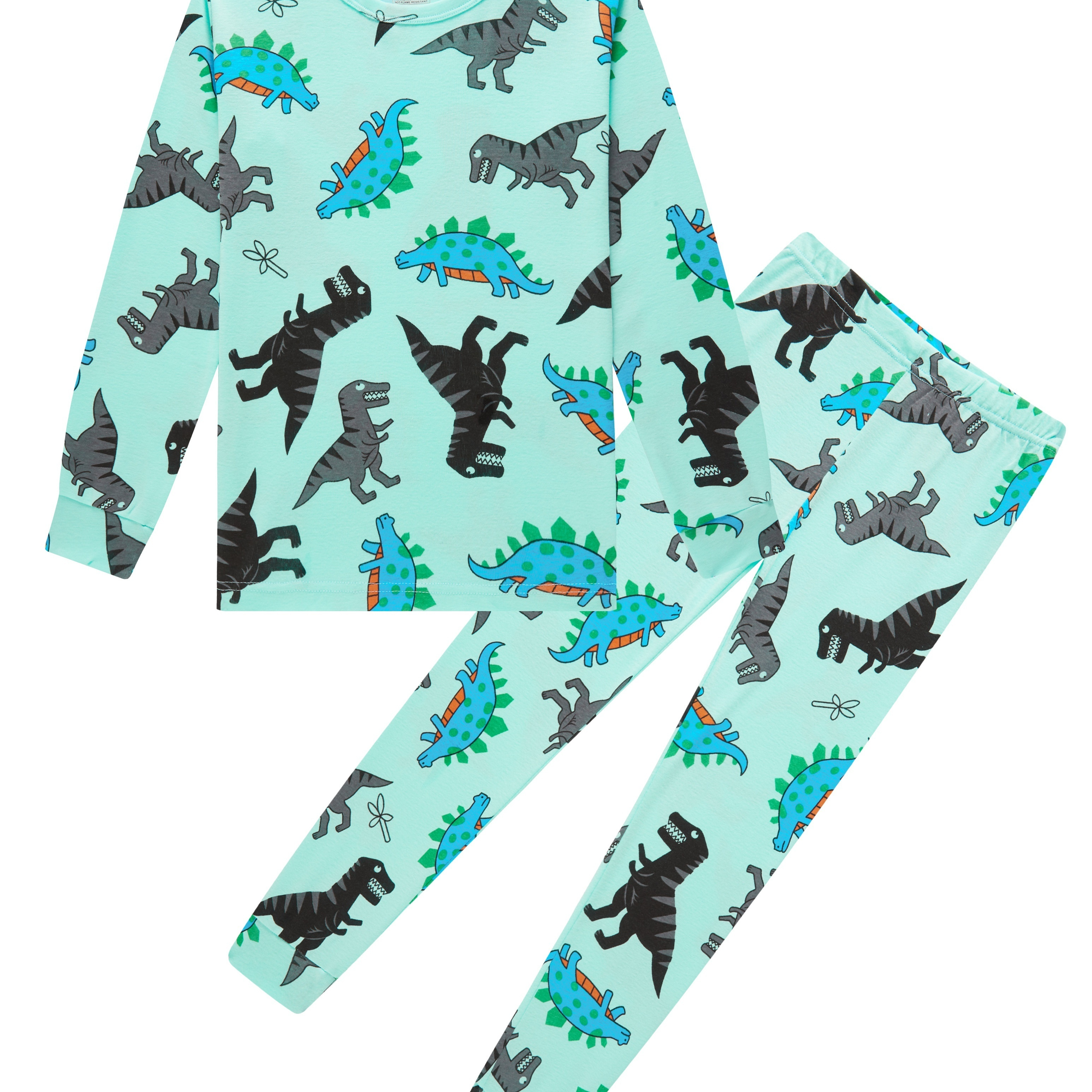 

Garçons Mignons Dinosaures Imprimer Pyjamas Ensemble Manches Longues Tops & Bas Confortable Confortable Casual Homewear