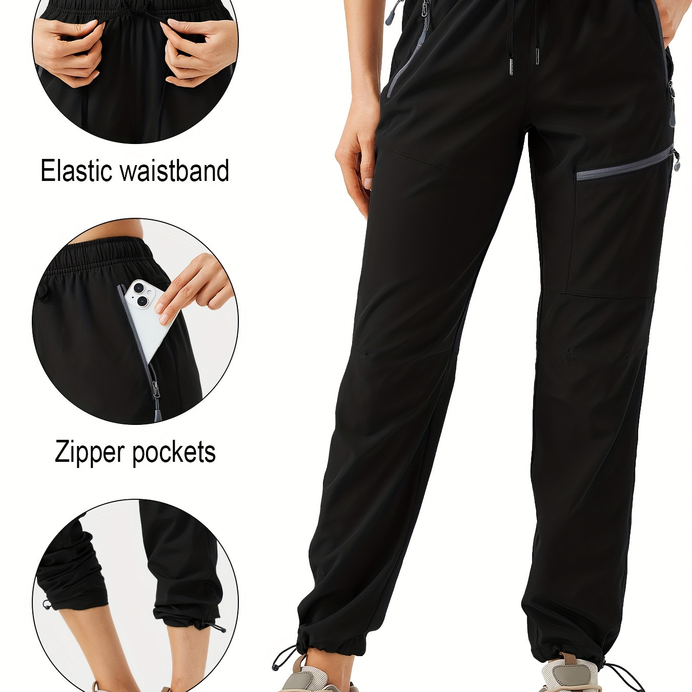 

Women's Camping Hiking Cargo Pants Quick Joggers Travel Pants Water Resistant