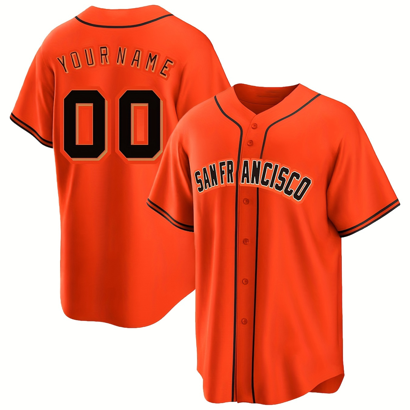 

Customized Name And Number Design, Men's Short Sleeve Loose Breathable V-neck Embroidery Baseball Jersey, Sports Shirt For Team Training