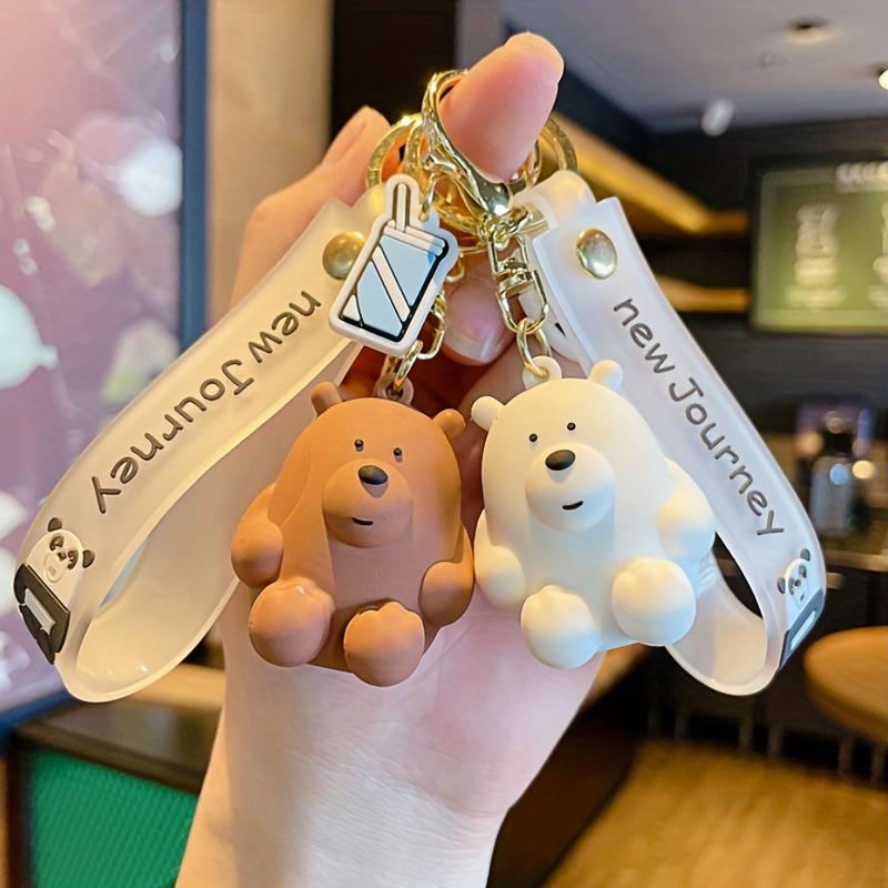 1pc Unisex Cartoon Bear Charm Fashion Keychain For Gift