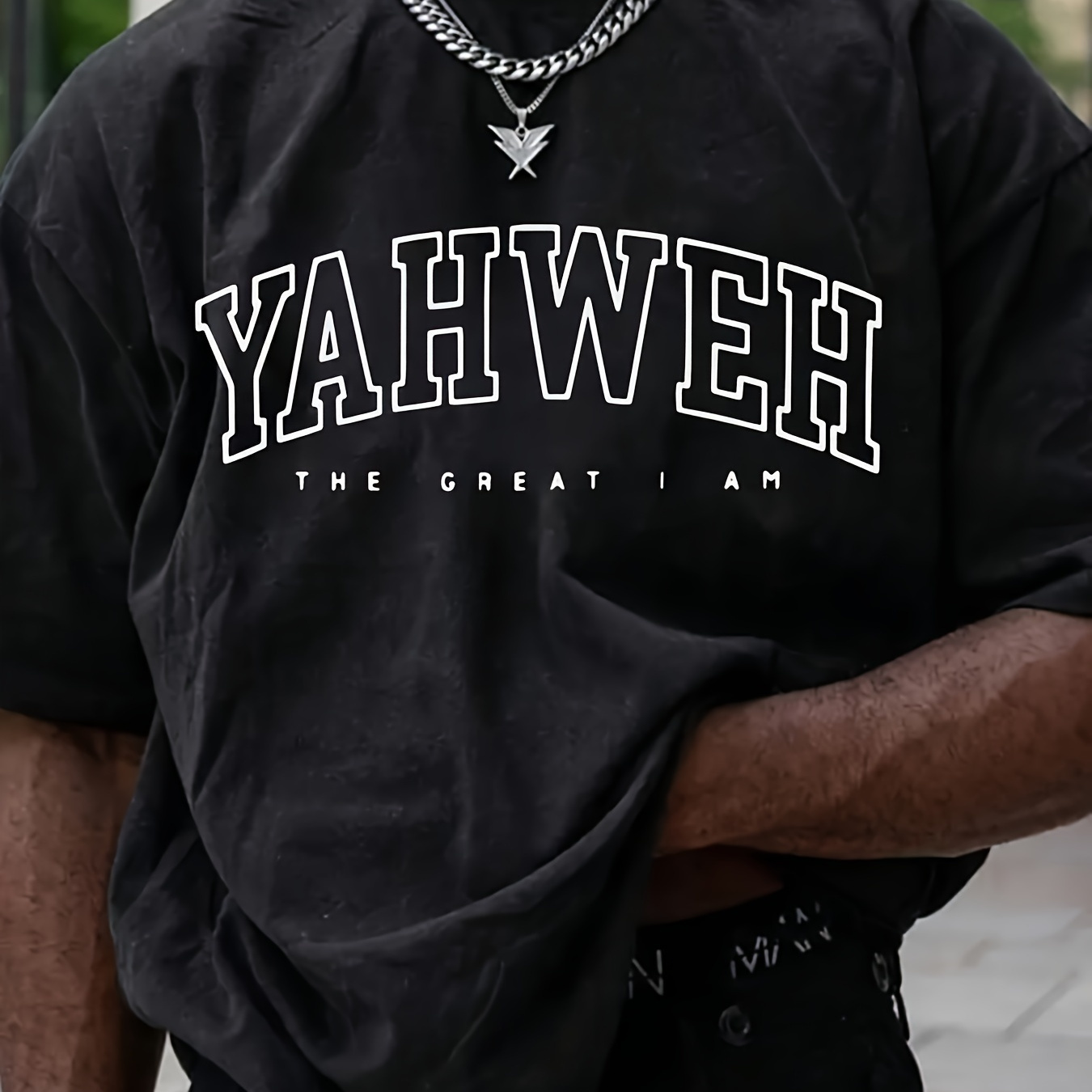 

Men's Summer Yahweh Monogram T-shirt - Round Neck, Slight Stretch, Regular Fit, Monogram, , Knitted Fabric - Summer Fashion