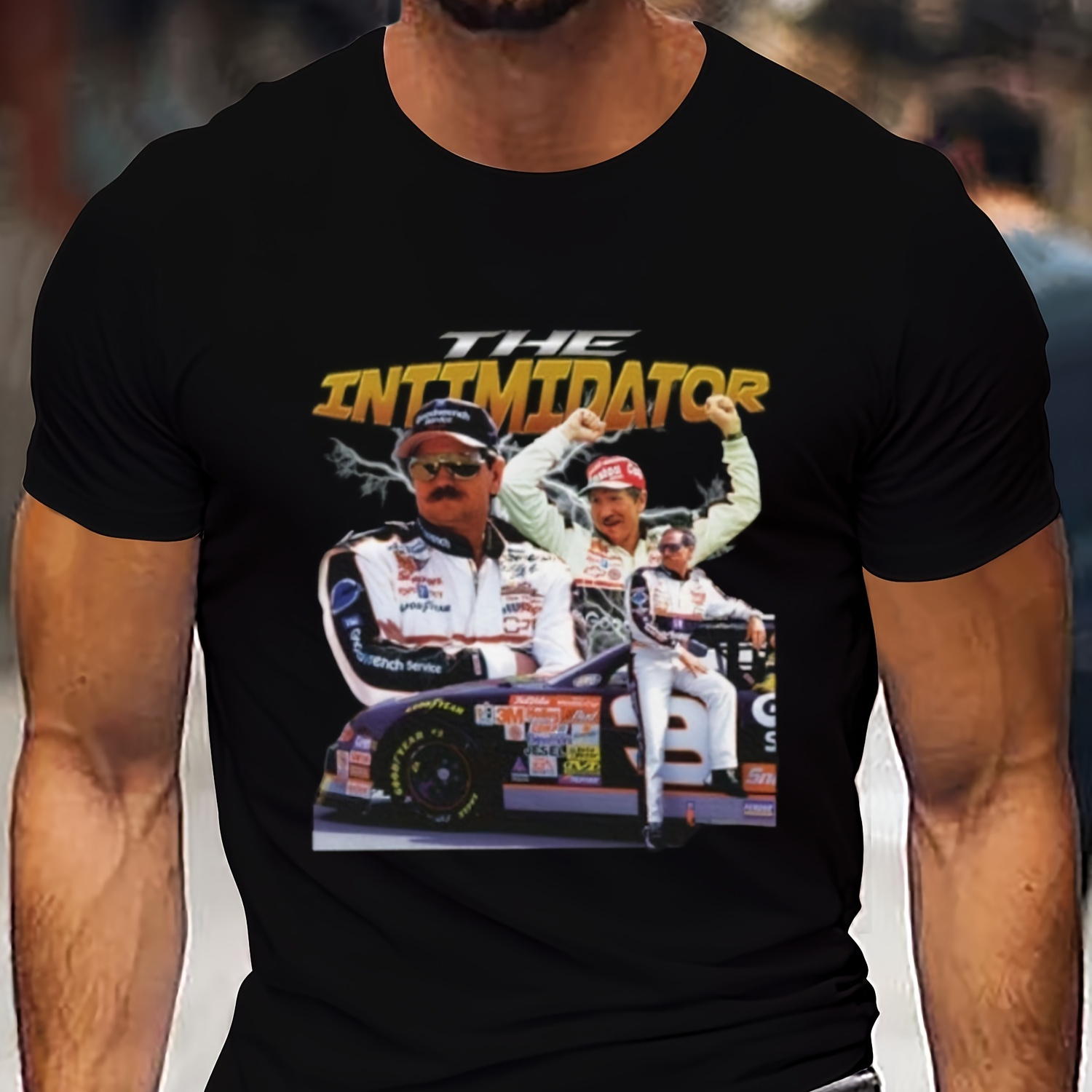 

Race Car, Printed T-shirt, Fashionable Short-sleeved Cotton T-shirt, Men's T-shirt Comfortable Fit Round Neck T-shirt