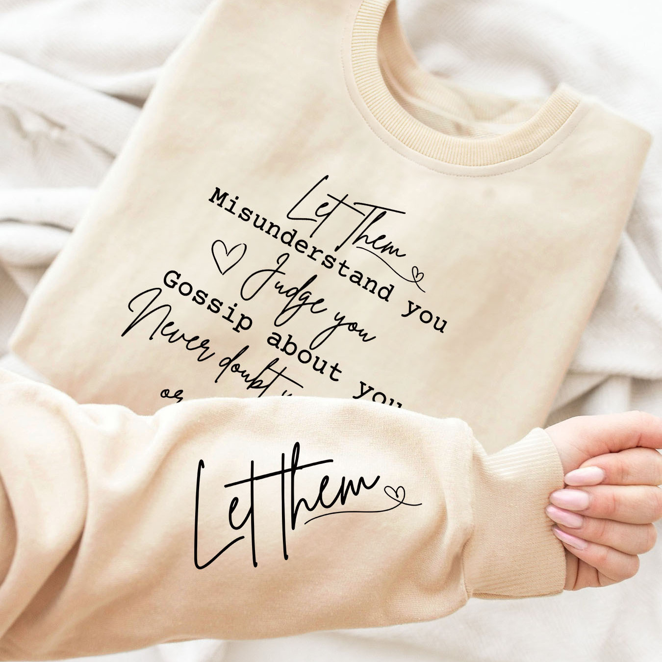 

Letter Print Sweatshirt, Crew Neck Casual Sweatshirt For Fall & Spring, Women's Clothing