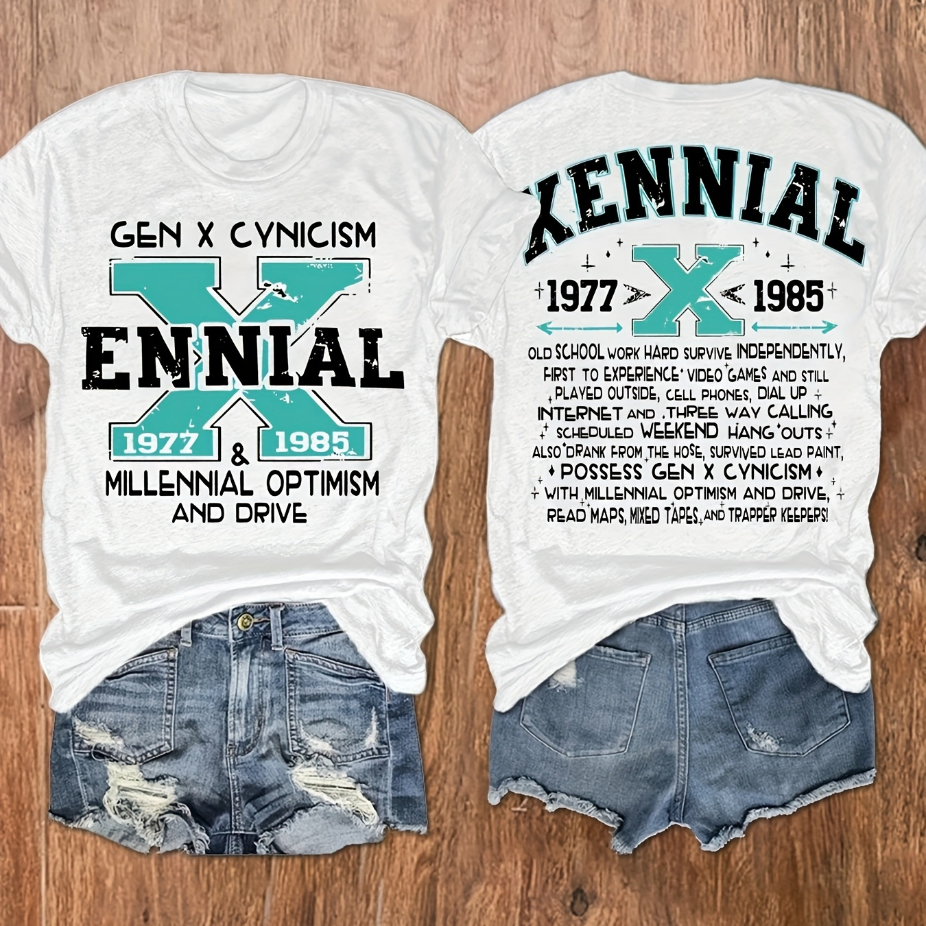 

Travel| Women's Casual Graphic Tee - Short Sleeve Crew Neck, " Cynism" Print, Summer & Spring Top, Machine Washable, Ladies T-shirts