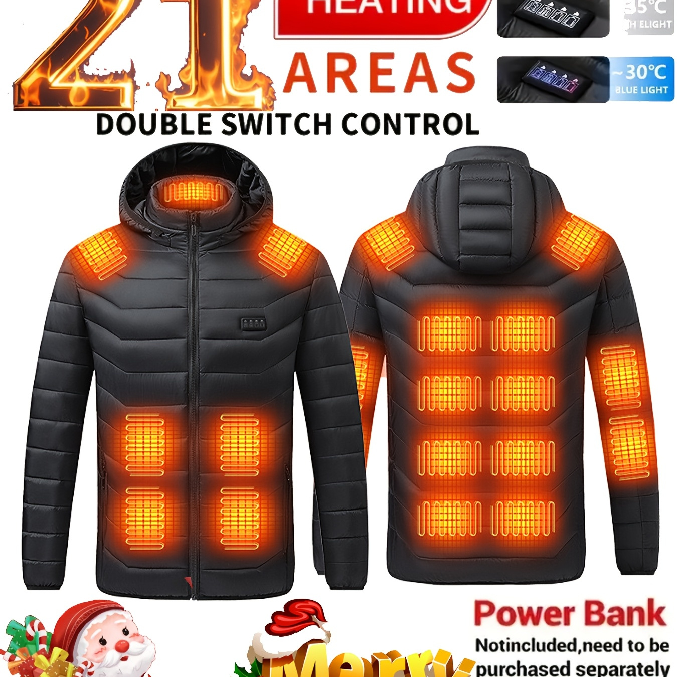 

Usb-powered Jacket - Warm, Temperature, Electric Heated Outerwear For , Zip-up Hoodie Style