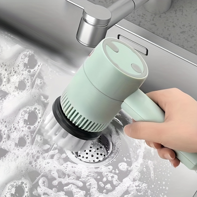 Wireless Battery/USB Electric Cleaning Brush Kitchen Sink Dishwashing Brush  Bathroom Bathtub Toilet Spin Scrubber Labor Saving