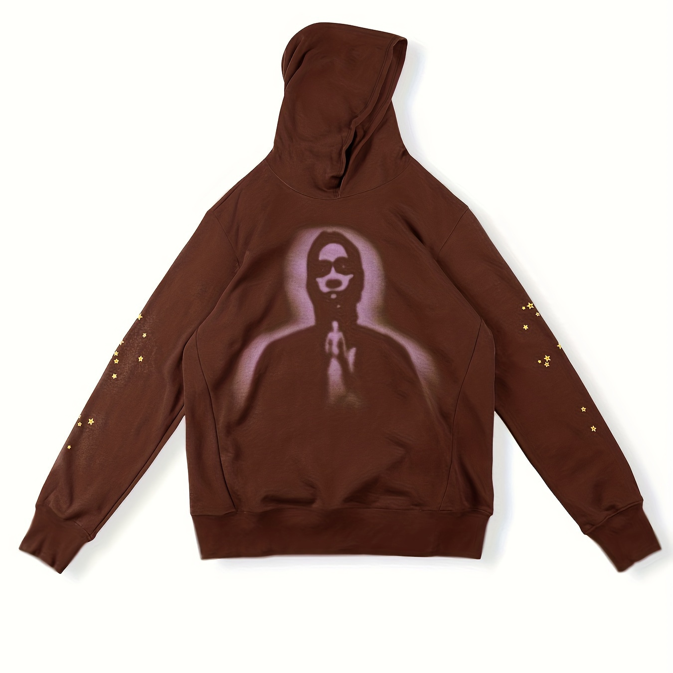 

Figure & Star Print Hoodie, Casual Long Sleeve Hoodie Sweatshirt, Women's Clothing