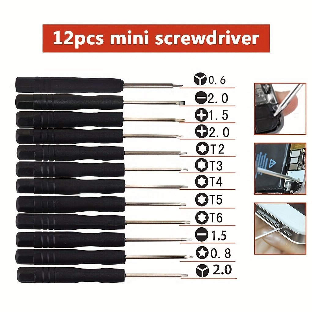 

12pcs/set Mini Multi-functional Precision Screwdriver Set Smartphone Tablet Repairing Tools Set