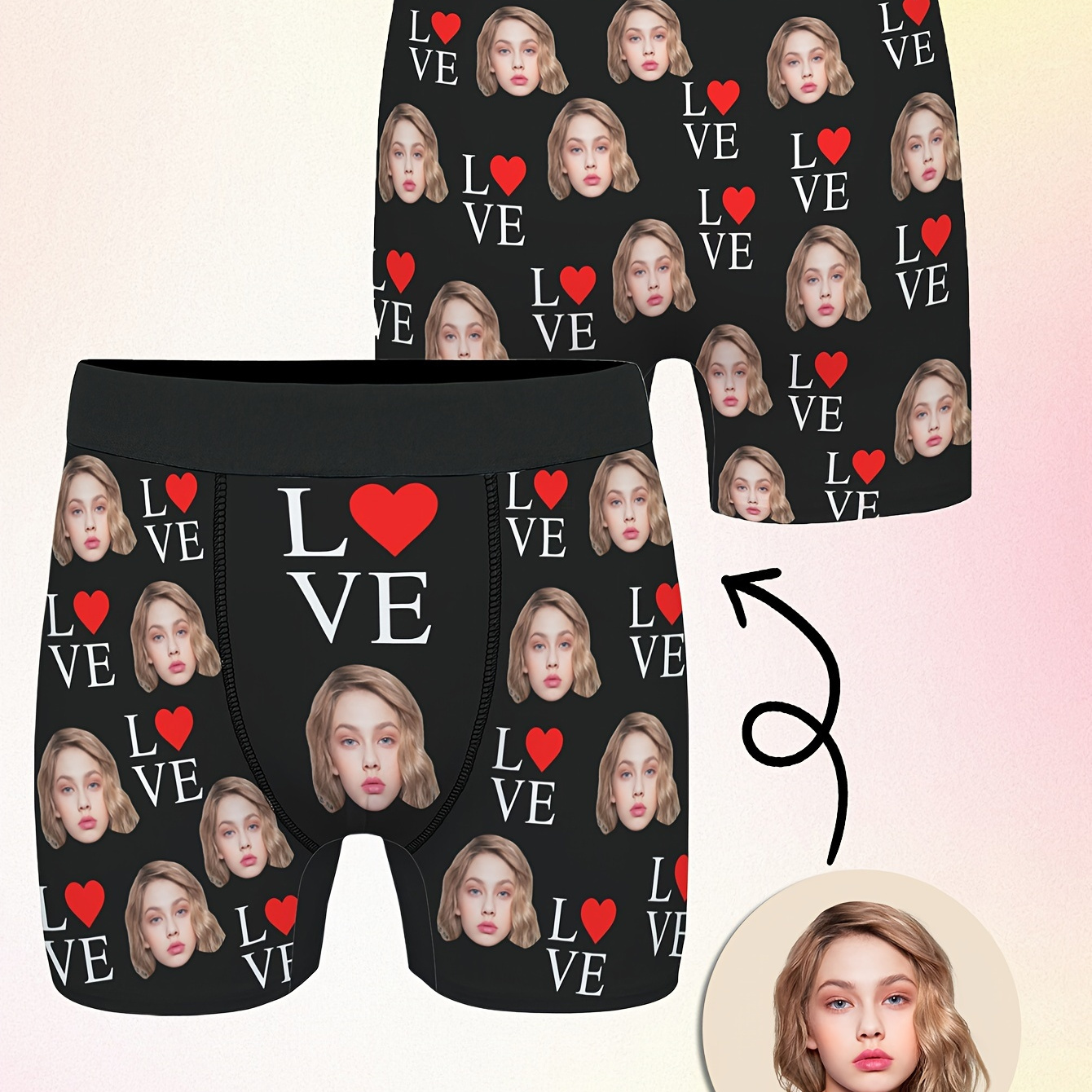 

[custom] Personalized Face Boxer Briefs For Men, Boxer Briefs For Men With Face Photo, Customized Picture Briefs, Holiday Gifts For Husband/boyfriend, Valentines Day Gifts Size: S, M, L, Xl, Xxl, Xxxl