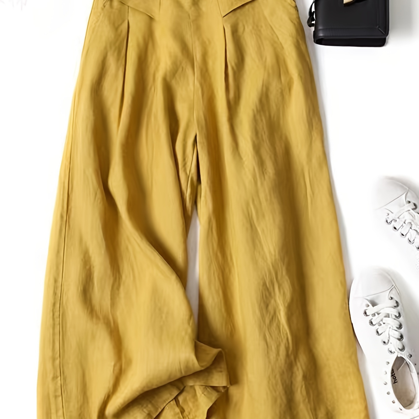 

Solid Wide Leg Pants, Casual Palazzo Pants For Spring & Summer, Women's Clothing