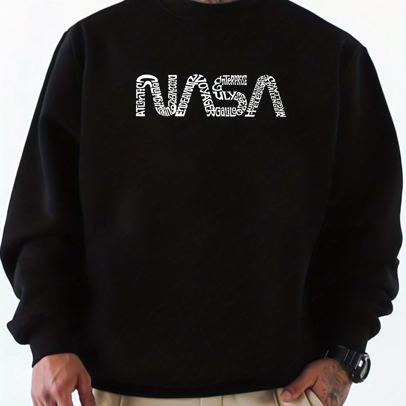 

Nasa- Sweatshirt Letter - , , Washable