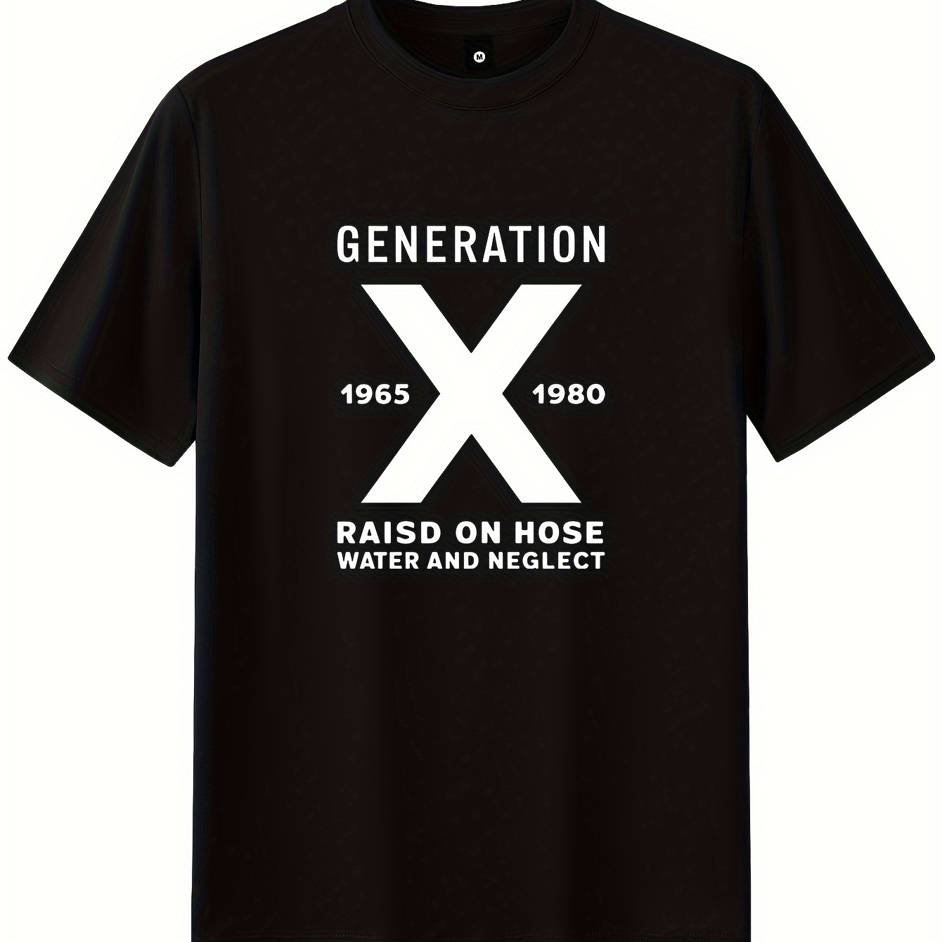 

X Generation Print Tee Shirt, Tees For Men, Casual Short Sleeve T-shirt For Summer