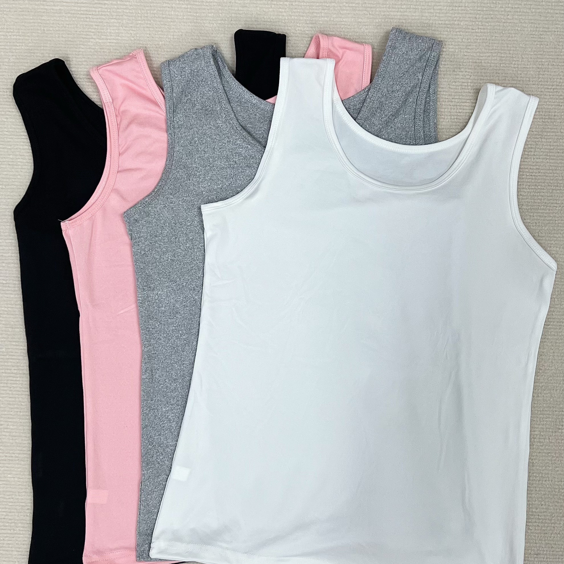 

4pcs Vest Top, Simple Elastic Breathable Tank Top, Women's Lingerie & Underwear