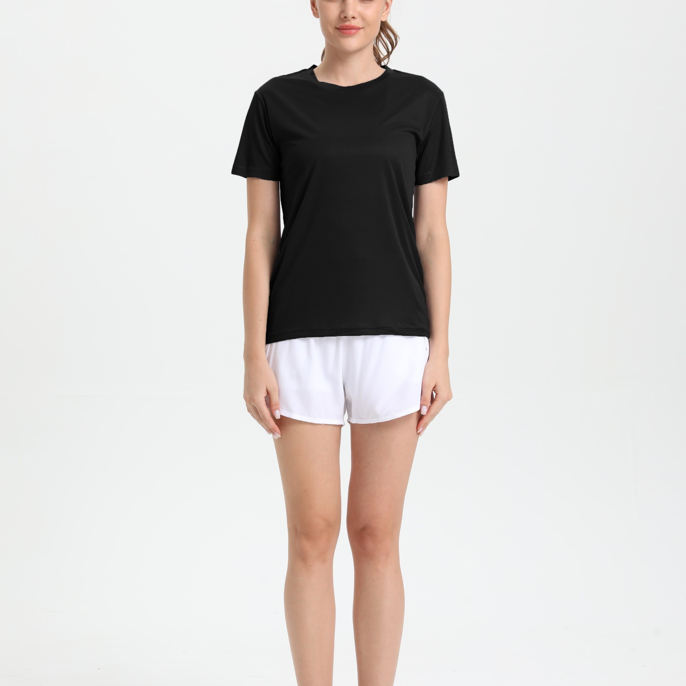 Women's Slim Fit Workout Tops Short Sleeve T-shirt Quick Dry Built