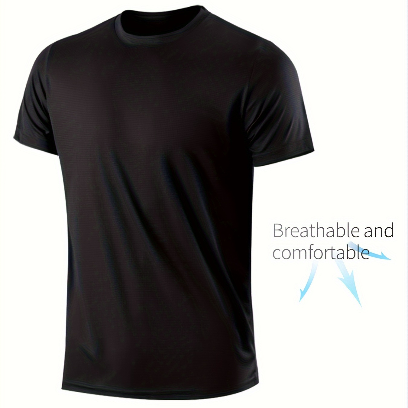 

Gym Essential, Xinsoprince Men's Quick-dry Athletic T-shirt - Breathable, Lightweight, Moisture-wicking Short Sleeve For Running, Gym, And Outdoor Activities - Black, Workout Accessories, Xinsoprince