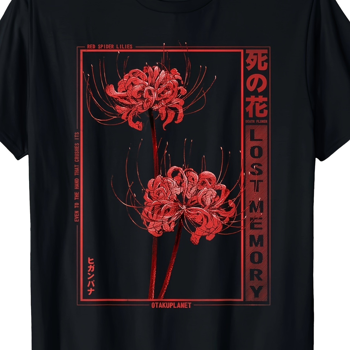 

Spider Lily Soft Grunge Anime Aesthetic Flower T-shirt220g