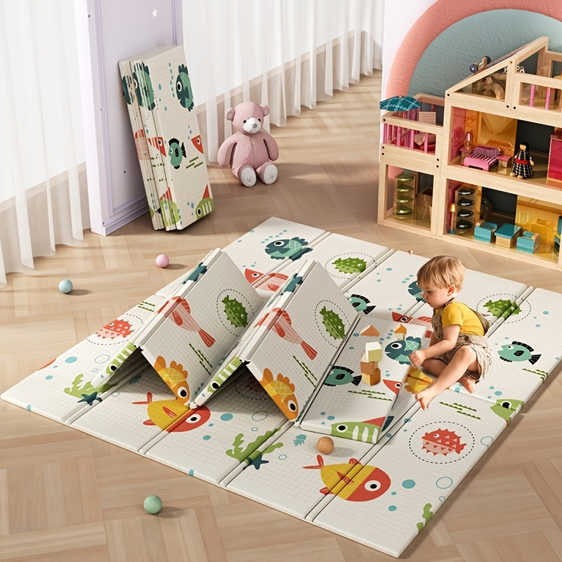 Tapis de jeu pour bébé, grand tapis de jeu portable pliable pliable tapis  rampant non toxique tapis rampant grand tapis de jeu en mousse douce pour  les nourrissons tout-petits