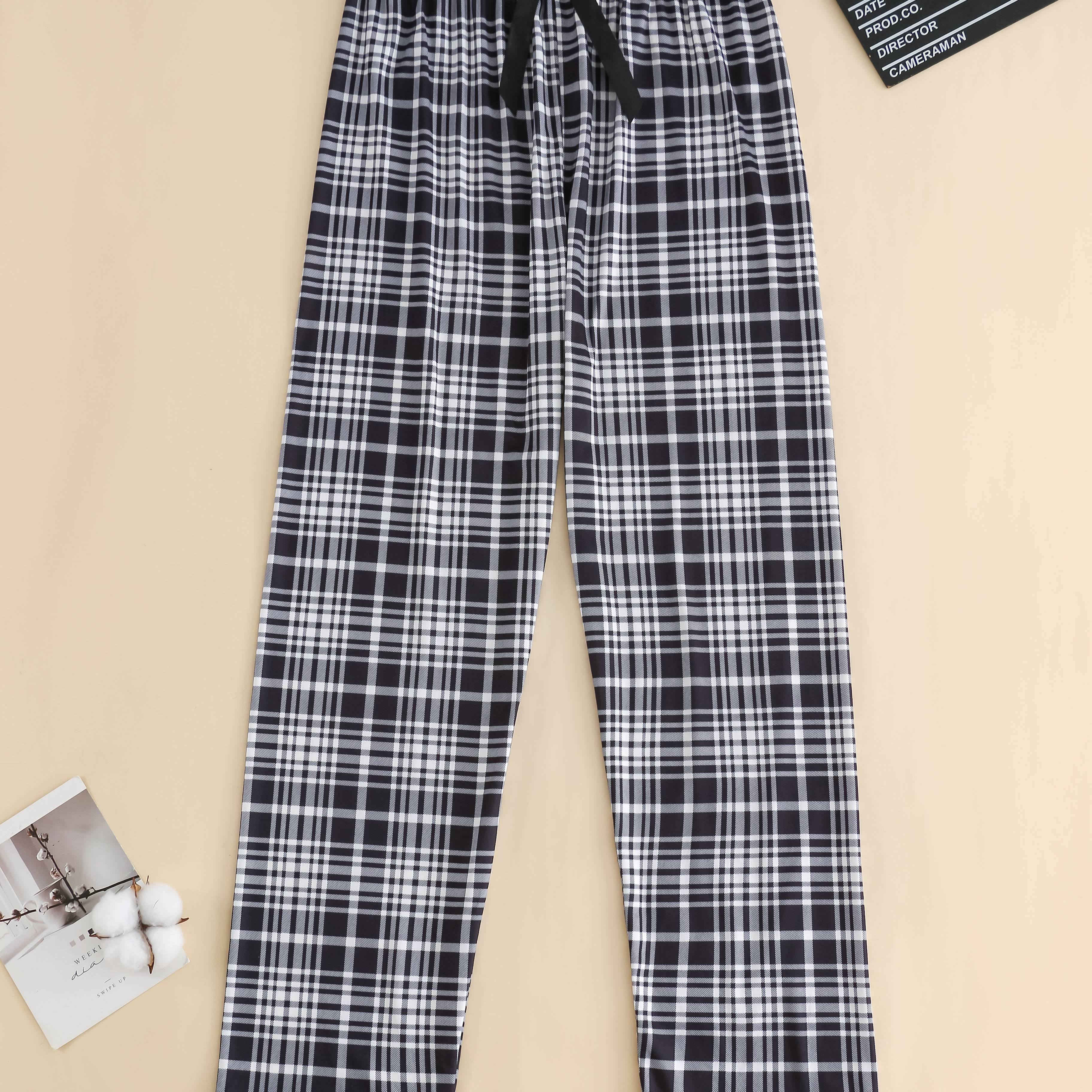 

Spring And Summer Women's Pajama Pants, Loose Casual With Bowknot Print Women's Trousers, Suitable For