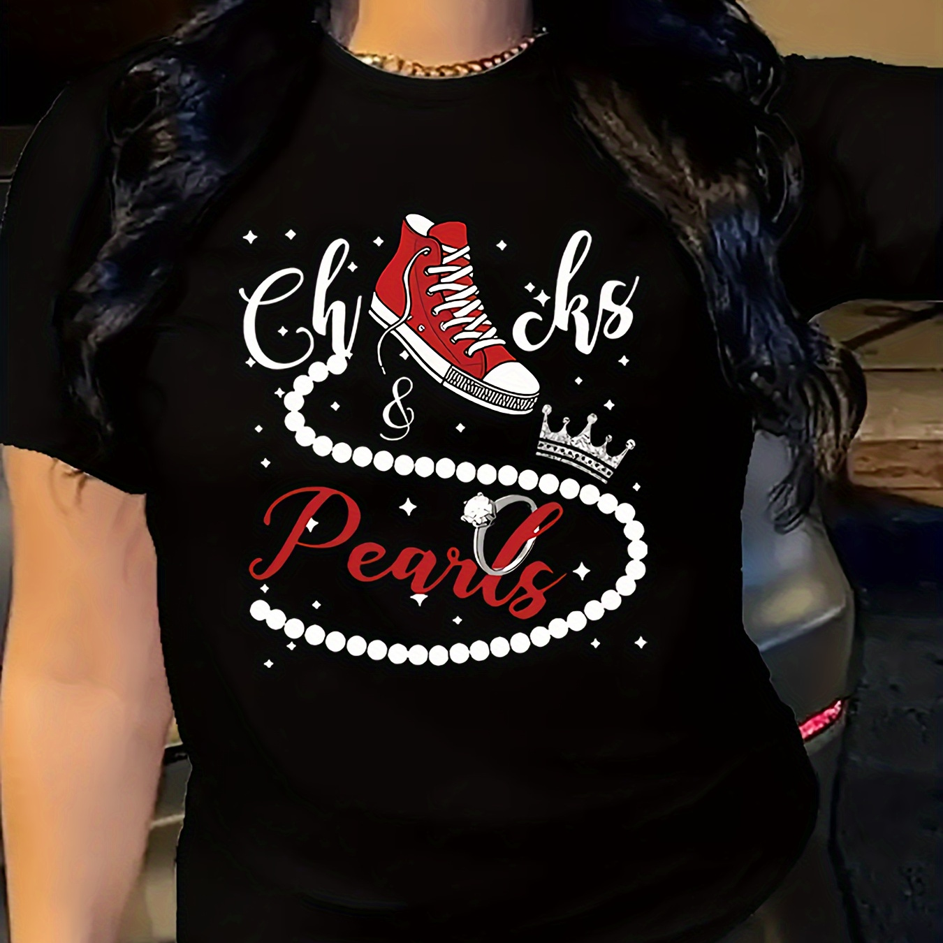 

Festive Letter Printed Casual Short Sleeve T-shirt For Women - Perfect For All Seasons