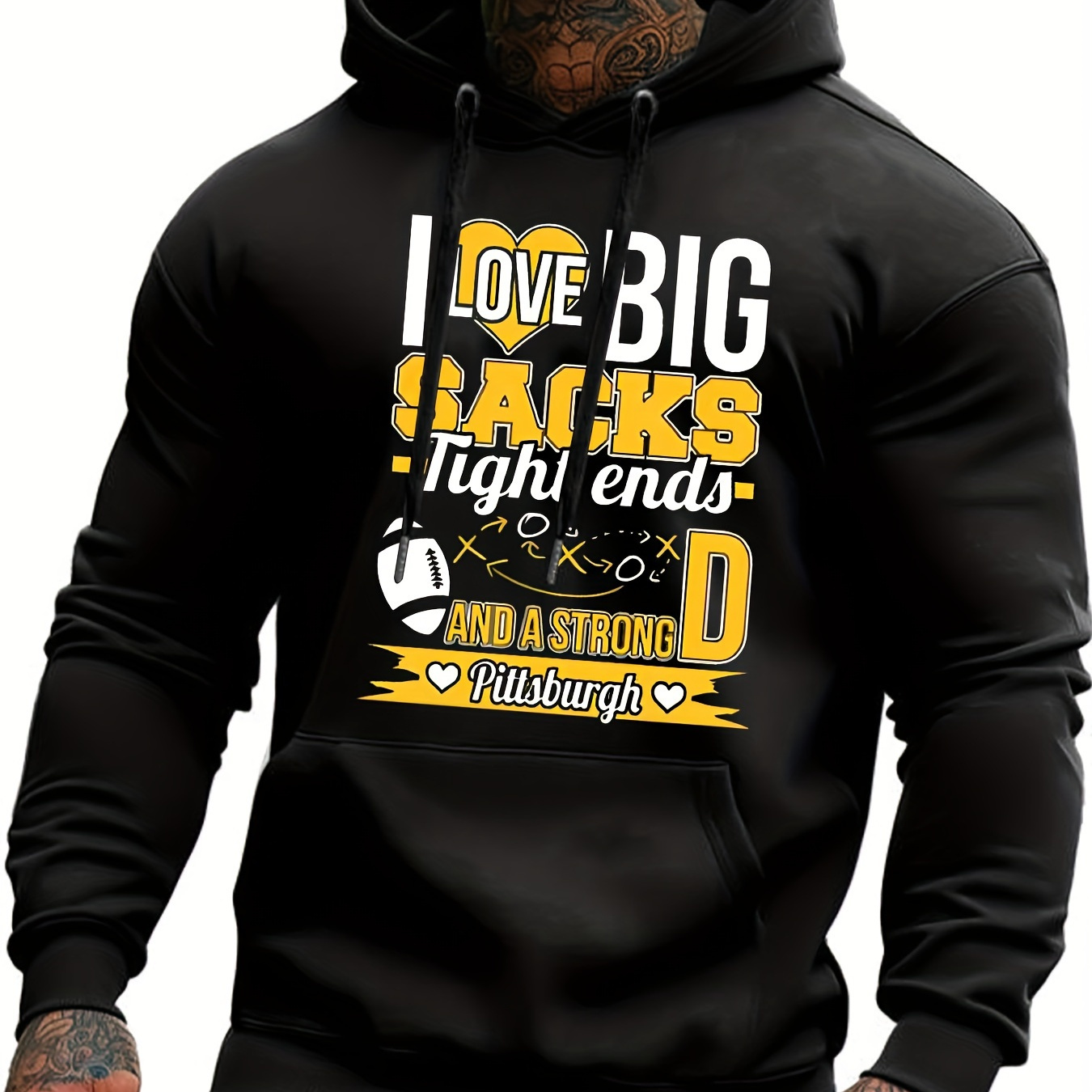 

Vintage Pittsburgh Biglacks - Unisex Pullover Hoodie, Casual Long Sleeve Crew Neck Hoodie 280g