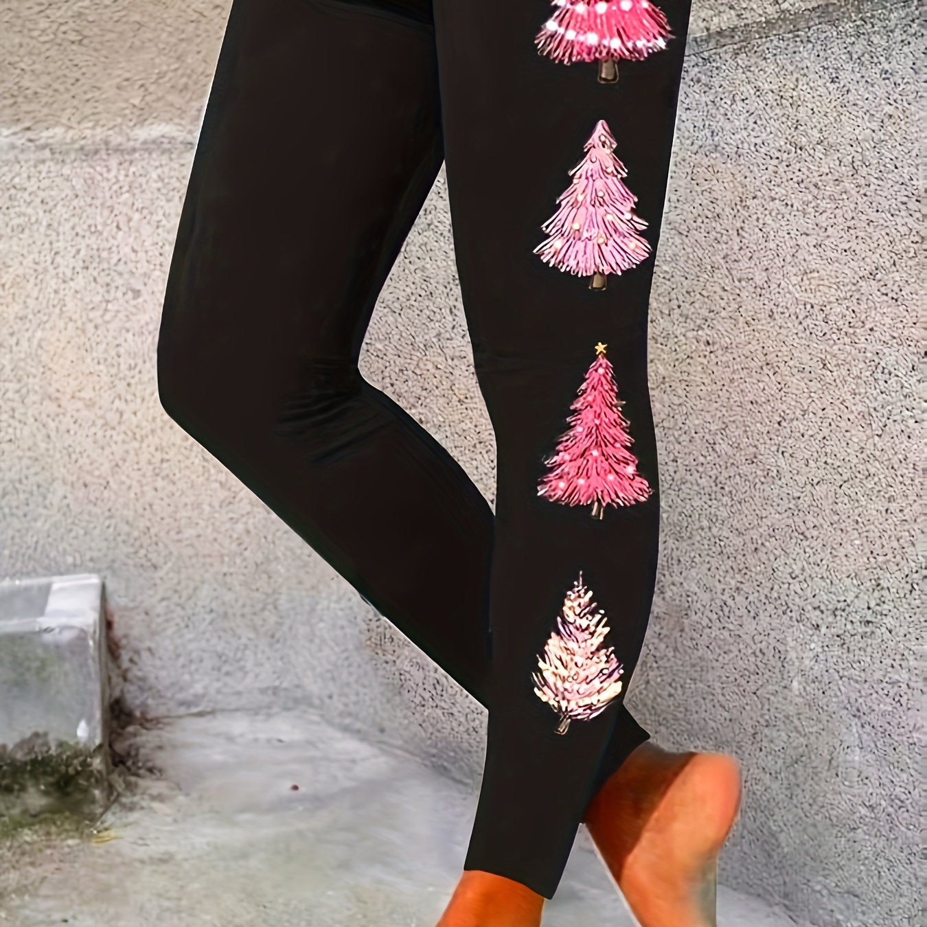 

Christmas Tree Leggings, Waist Stretchy Leggings, Women's Clothing