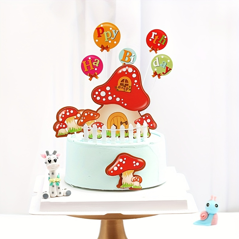 Mushroom Cupcake Toppers, Mushroom Cupcake Picks, Mushroom Cake Topper –  CRAFTY CUE