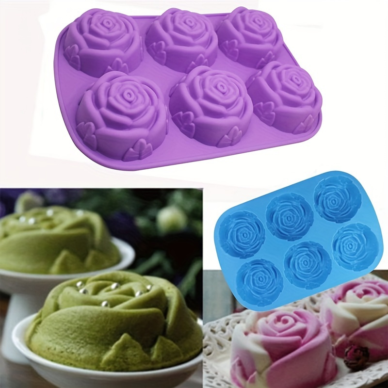 3D Silicone Flower Mold for Cake Soap Molds Silicone Flower Soap Mold Form  Chocolate Cake Mold Handmade DIY Cake Fondant Decoration Soap Making