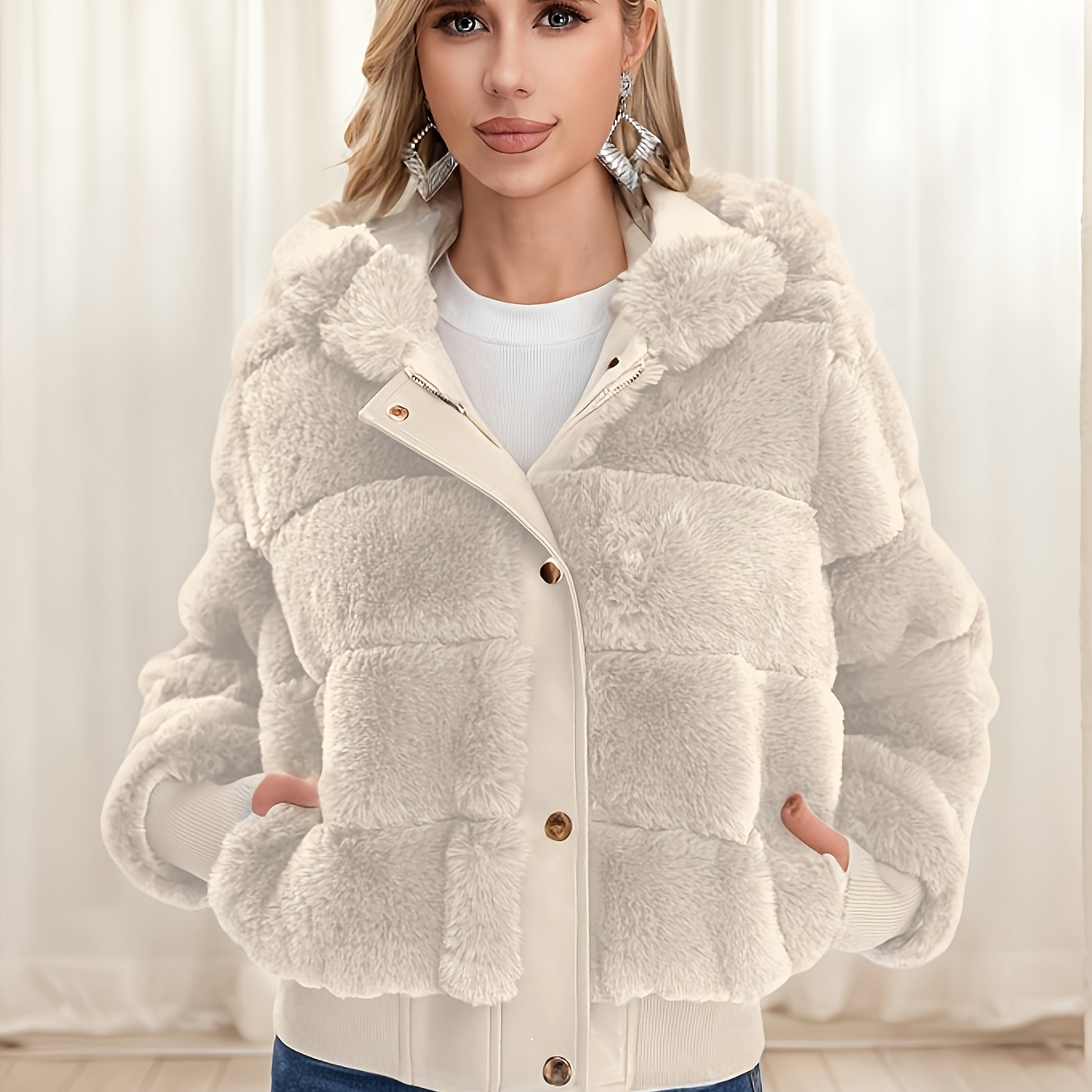 

Women's Hooded Zip-up Coat - Fleece-lined, , Options, Stylish And Comfortable Winter Jacket