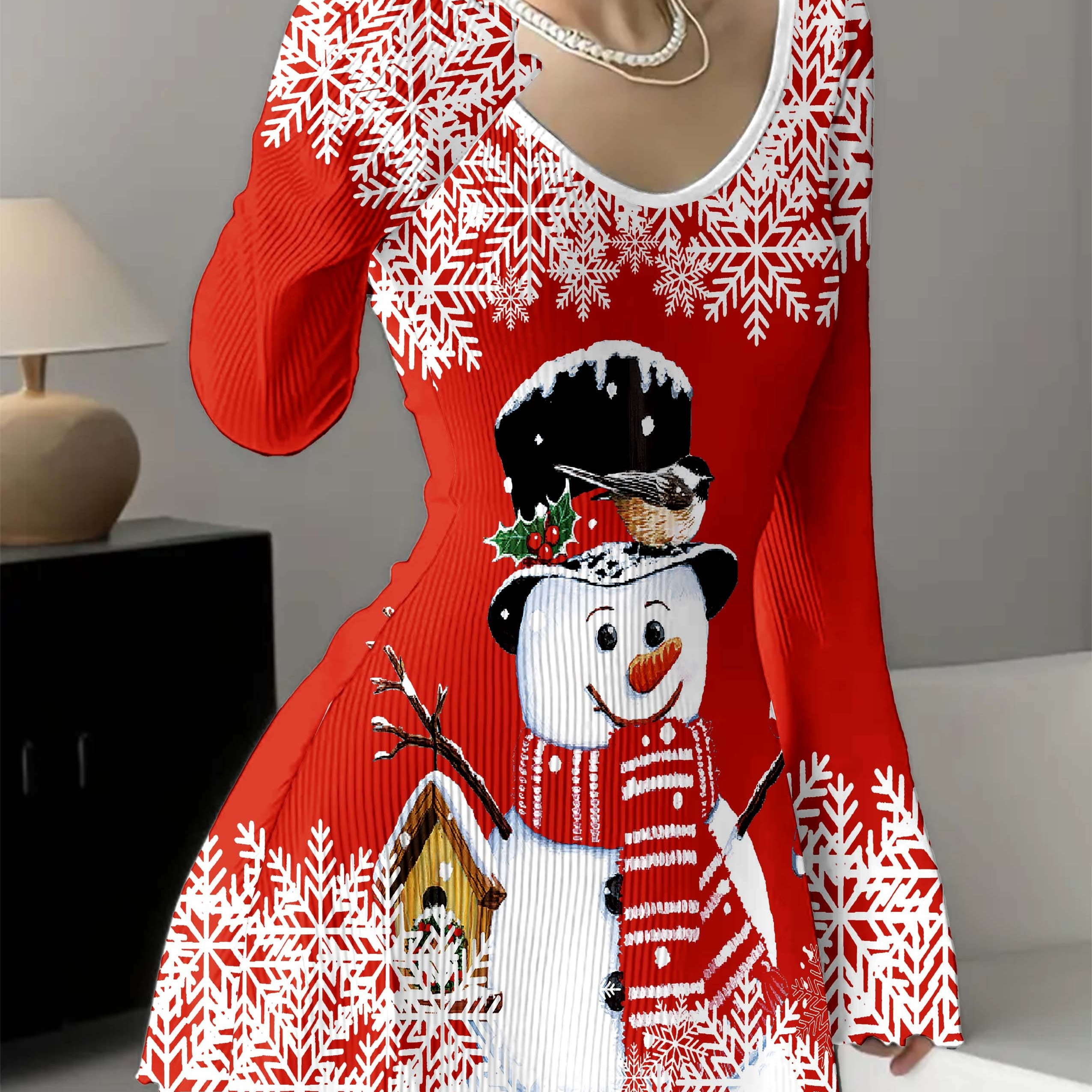 

Long V- Christmas - Fit And Hem Pattern, , No