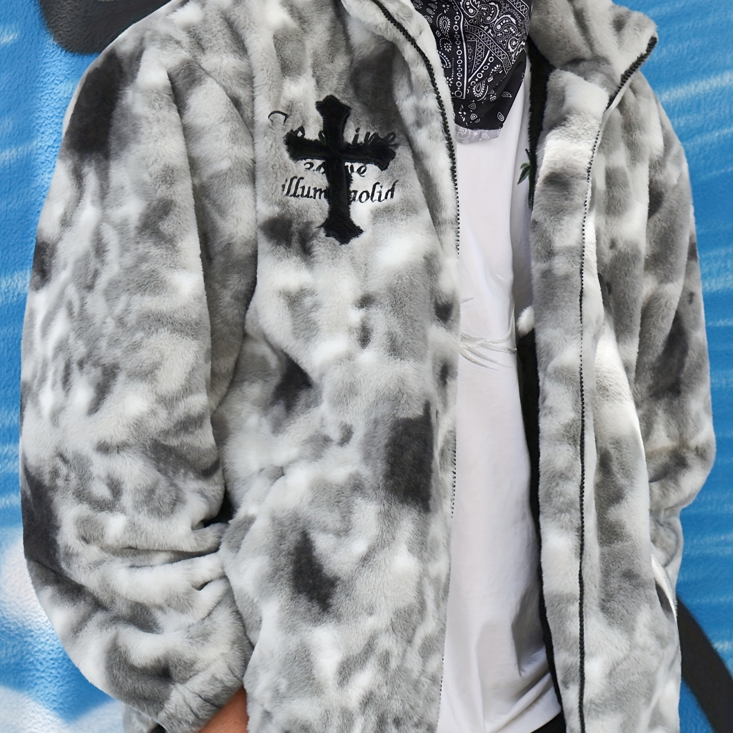 1pc 2025 autumn winter mens jacket featuring a small stand - Temu