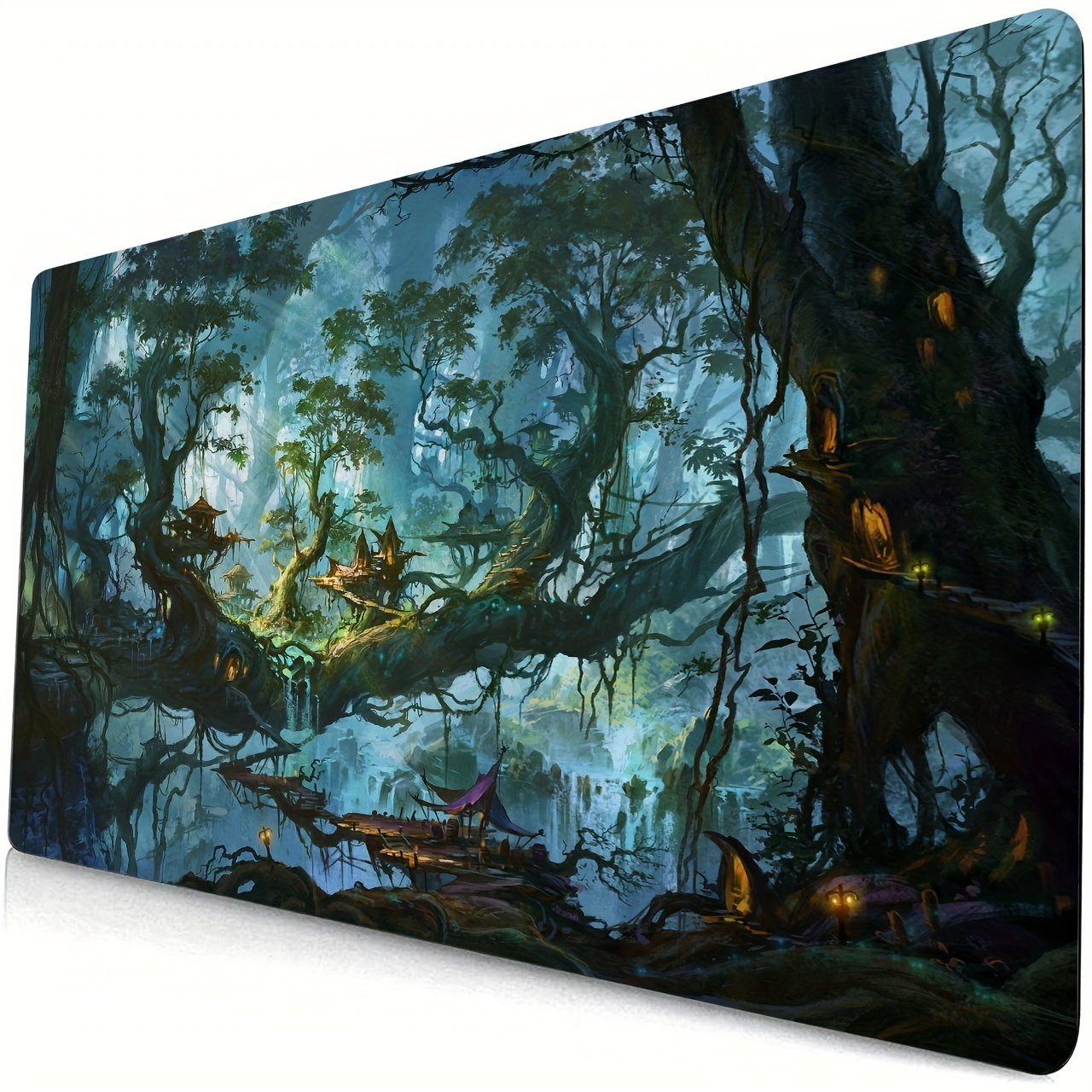 

1pc Magic Forest Tree Mouse Pad Desktop Mat Large Computer Keyboard Pad Anime Game Mouse Pad Board And Card Game Pad Tcg Playmat Table Mats Compatible For Mtg Rpg Ccg Trading Card Game Play Mats