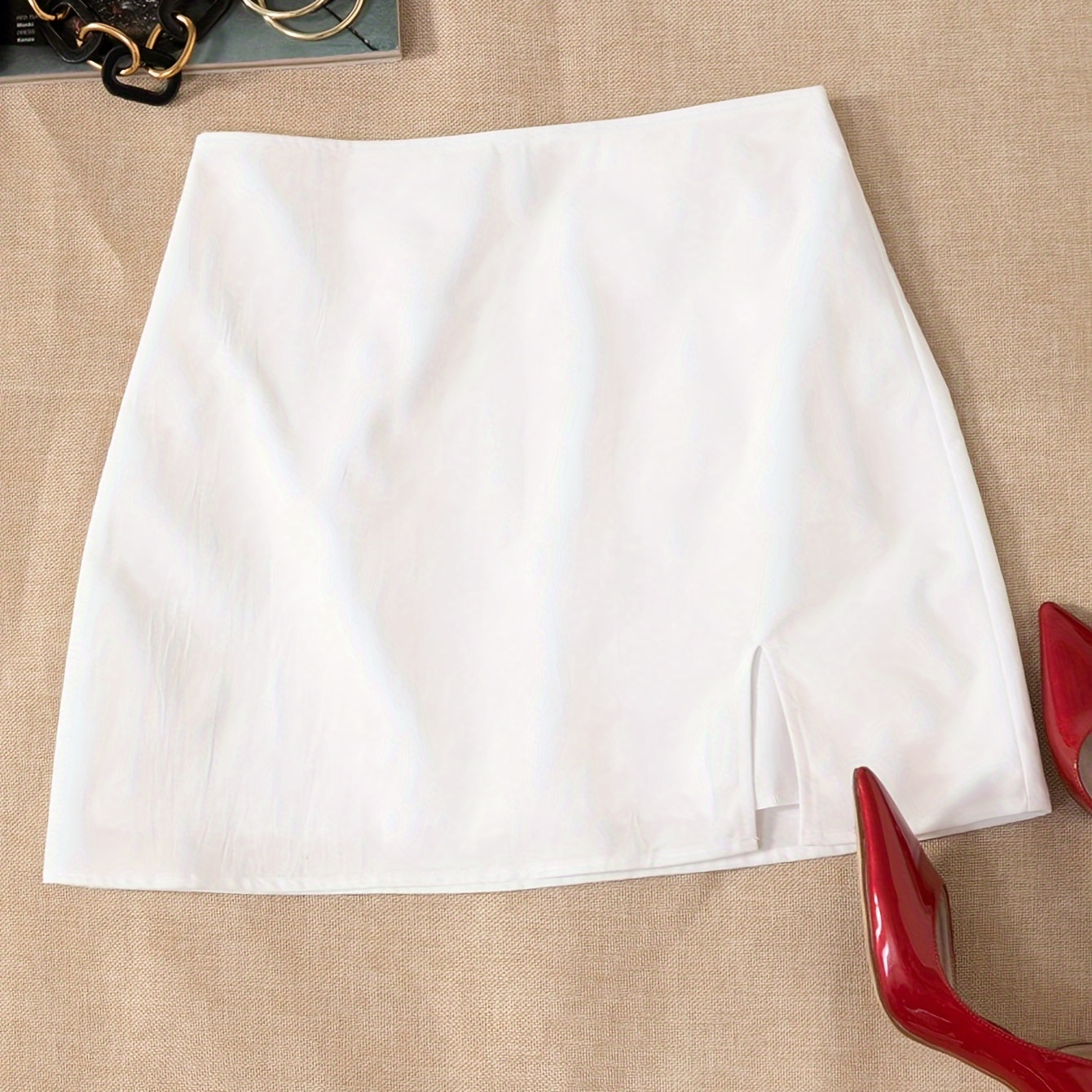

Skirt Waistband - Non-stretch, Zip , -