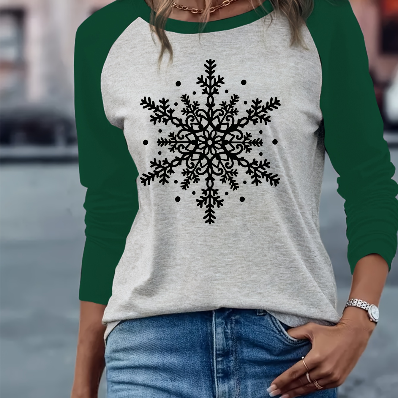 

Women's Long Sleeve T- Unique Graphic - , Stretchy Polyester , , Non-see-through - For & Fall