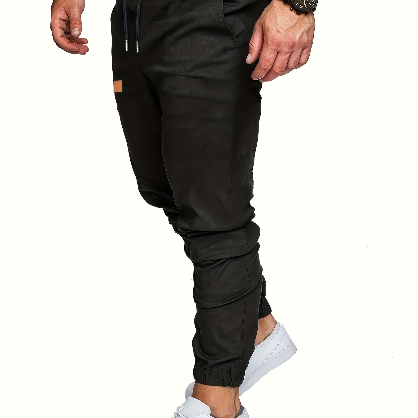 

Men's Casual Loose Fit Straight Leg Joggers, Trendy Tapered Sports Pants For Spring Fall