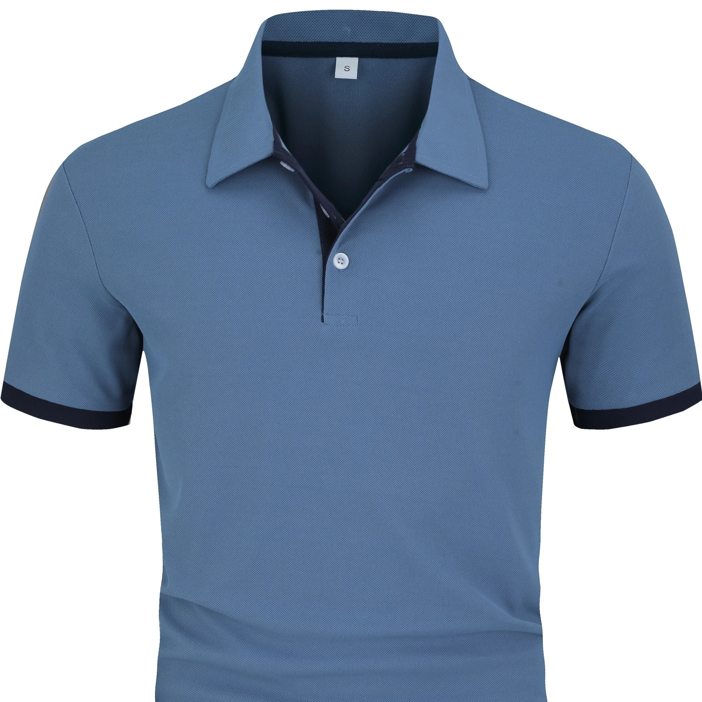 

Men's Golf Shirt, Solid Color Short Sleeve Breathable Tennis Shirt, Business Casual, Moisture Wicking