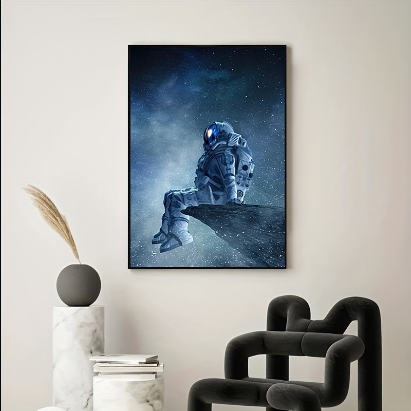 Cuadros de lienzo extra grandes para pared, fotos siguiendo fotos de  astronauta en traje espacial, caminando con confianza en Marte, arte  moderno
