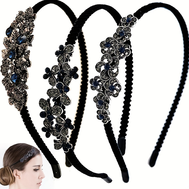 Produktbild von Runmi Strass-Kopfkette Geschichtet Braut Kopfschmuck Silber Stirnband
