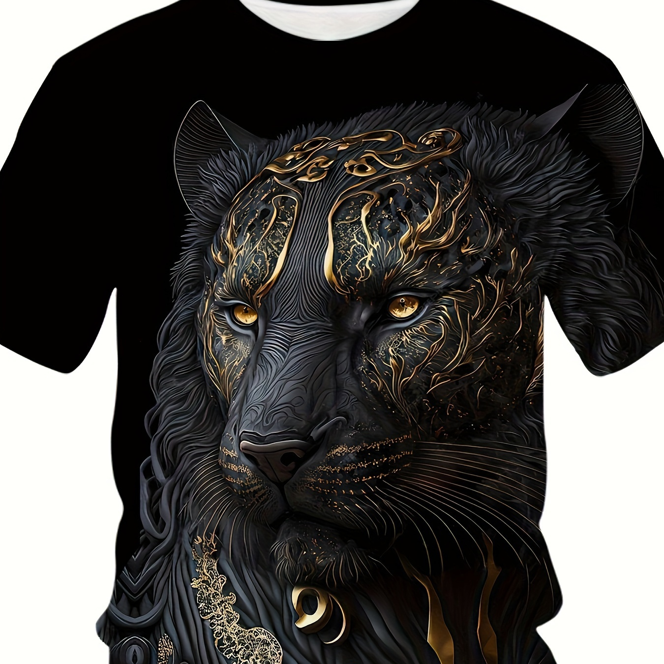 

T-shirt D'été Pour Homme Avec Impression Graphique En 3D, Style Beast De La Mode, Manches Courtes Et Col Rond